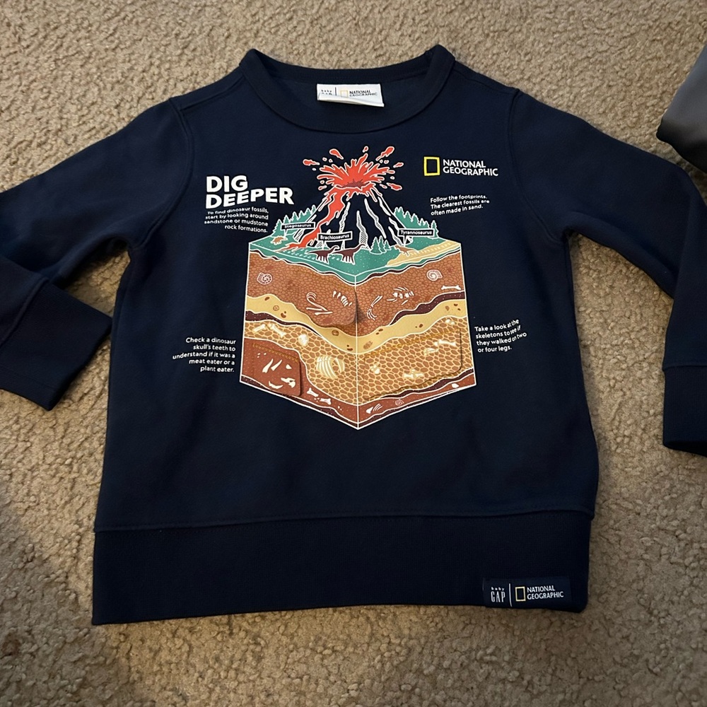 GAP Blue Educational Graphic Sweatshirt